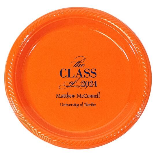 Classic Class of Graduation Plastic Plates